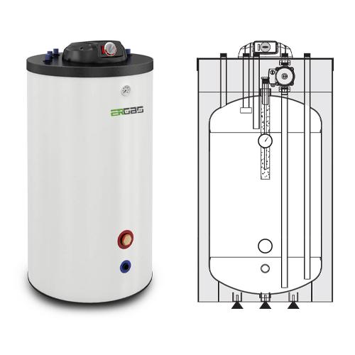 61 - Compact-100 - Hot water tank that can be connected to a combi boiler category image