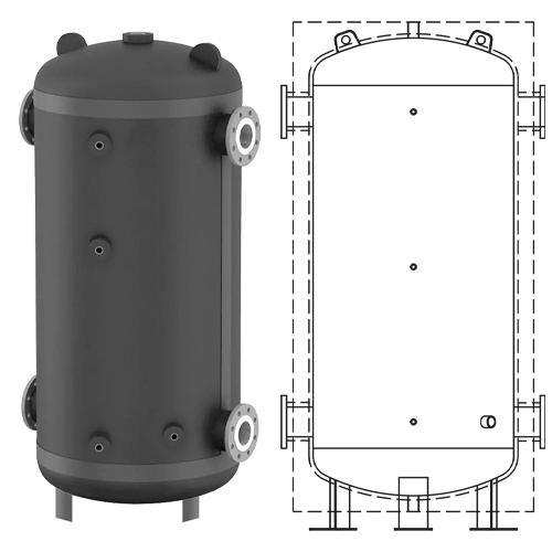 ACF-CH series – Cooling-heating carbon steel buffer tank with flange connection category image