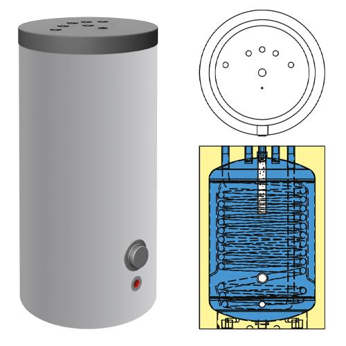 30 – HP-TOP - Storage tank for heat pump with top connection with 1 heat exchanger category image